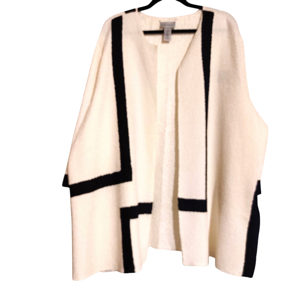 Catherines Black and White Jacket/Sweater Size 1X 18/20W - Picture 8 of 8